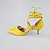 SCARPIN SALTO FINO COURO AMARELO CONFORTAVEL - Imagem 1