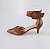 SCARPIN SALTO FINO COURO MARROM CONFORTAVEL - Imagem 1