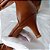 SCARPIN SALTO FINO COURO MARROM CONFORTAVEL - Imagem 5