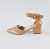 SCARPIN SALTO BLOCO COURO NUDE MEDIO CONFORTAVEL - Imagem 1
