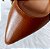 SCARPIN SALTO BLOCO COURO MARROM CONFORTAVEL - Imagem 4
