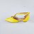 SCARPIN SALTO FINO COURO AMARELO CONFORTAVEL - Imagem 1