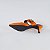 MULE SALTO FINO COURO LARANJA PRETO CONFORTAVEL - Imagem 6