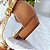 SCARPIN SALTO BLOCO COURO NUDE MEDIO DOURADO CONFORTAVEL - Imagem 5