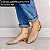SCARPIN SALTO BLOCO COURO NUDE MEDIO DOURADO CONFORTAVEL - Imagem 7