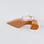 SCARPIN SALTO BLOCO COURO NUDE MEDIO CLARO CONFORTAVEL - Imagem 6