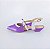 SCARPIN SALTO FINO COURO ROXO LILAS CONFORTAVEL - Imagem 1