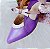 SCARPIN SALTO FINO COURO ROXO LILAS CONFORTAVEL - Imagem 4