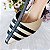 SCARPIN SALTO FINO COURO OFF WHITE PRETO CONFORTAVEL - Imagem 3