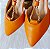 SCARPIN SALTO FINO COURO LARANJA CONFORTAVEL - Imagem 5