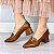 MOCASSIM SALTO BLOCO COURO MARROM CONFORTAVEL - Imagem 3