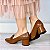 MOCASSIM SALTO BLOCO COURO MARROM CONFORTAVEL - Imagem 4