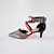 SCARPIN SALTO FINO COURO CINZA VERMELHO CAMPARI PRETO CONFORTAVEL - Imagem 1
