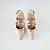 SCARPIN SALTO TACA COURO NUDE CLARO DOURADO CONFORTAVEL - Imagem 4