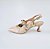 SCARPIN SALTO TACA COURO NUDE CLARO DOURADO CONFORTAVEL - Imagem 1