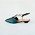 SCARPIN SALTO FINO COURO VERDE MILITAR CONFORTAVEL - Imagem 1