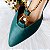 SCARPIN SALTO FINO COURO VERDE MILITAR CONFORTAVEL - Imagem 4