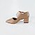 SCARPIN SALTO BLOCO COURO NUDE ESCURO CONFORTAVEL - Imagem 4