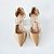 SCARPIN SALTO GEOMETRICO COURO NUDE ESCURO DOURADO CONFORTAVEL - Imagem 5