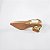 SCARPIN SALTO GEOMETRICO COURO NUDE ESCURO DOURADO CONFORTAVEL - Imagem 8