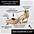 SCARPIN SALTO GEOMETRICO COURO NUDE ESCURO DOURADO CONFORTAVEL - Imagem 2