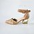 SCARPIN SALTO GEOMETRICO COURO NUDE ESCURO DOURADO CONFORTAVEL - Imagem 1