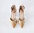 SCARPIN SALTO GEOMETRICO COURO NUDE ESCURO DOURADO CONFORTAVEL - Imagem 5