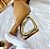 SCARPIN SALTO GEOMETRICO COURO NUDE ESCURO DOURADO CONFORTAVEL - Imagem 6