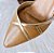 SCARPIN SALTO GEOMETRICO COURO NUDE ESCURO DOURADO CONFORTAVEL - Imagem 7