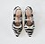 SCARPIN SALTO BLOCO COURO ZEBRA PRETO PRATA CONFORTAVEL - Imagem 3