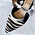 SCARPIN SALTO BLOCO COURO ZEBRA PRETO PRATA CONFORTAVEL - Imagem 4