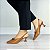 SCARPIN SALTO TACA COURO CARAMELO MARROM CONFORTAVEL - Imagem 3