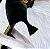 SCARPIN SALTO TACA COURO PRETO DOURADO CONFORTAVEL - Imagem 5