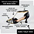 SCARPIN SALTO TACA COURO PRETO DOURADO CONFORTAVEL - Imagem 2