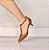 SCARPIN SALTO FINO COURO CARAMELO MARROM CONFORTAVEL - Imagem 4