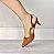 SCARPIN SALTO FINO COURO CARAMELO MARROM CONFORTAVEL - Imagem 4