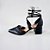 SCARPIN SALTO BLOCO COURO PRETO CONFORTAVEL - Imagem 1