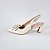 SCARPIN SALTO TACA COURO OFF WHITE CONFORTAVEL - Imagem 1