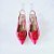 SCARPIN SALTO FINO COURO PINK VERMELHO CAMPARI CONFORTAVEL - Imagem 4