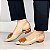 SCARPIN SALTO BLOCO COURO NUDE CLARO CARAMELO CONFORTAVEL - Imagem 3