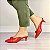 MULE SALTO FINO COURO VERMELHO CAMPARI CONFORTAVEL - Imagem 3