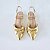 SCARPIN SALTO BLOCO COURO DOURADO CONFORTAVEL - Imagem 4