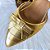 SCARPIN SALTO BLOCO COURO DOURADO CONFORTAVEL - Imagem 5