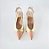SCARPIN SALTO FINO COURO NUDE MEDIO CLARO ESCURO DOURADO CONFORTAVEL - Imagem 5