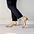 SCARPIN SALTO FINO COURO NUDE MEDIO CLARO ESCURO DOURADO CONFORTAVEL - Imagem 5