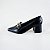 MOCASSIM SALTO BLOCO COURO PRETO CONFORTAVEL - Imagem 1