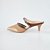 MULE SALTO FINO COURO NUDE ESCURO MARROM CONFORTAVEL - Imagem 1