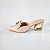 MULE SALTO GEOMETRICO COURO NUDE CLARO CONFORTAVEL - Imagem 1
