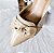 MULE SALTO GEOMETRICO COURO NUDE CLARO CONFORTAVEL - Imagem 6