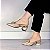 MULE SALTO GEOMETRICO COURO NUDE CLARO CONFORTAVEL - Imagem 5